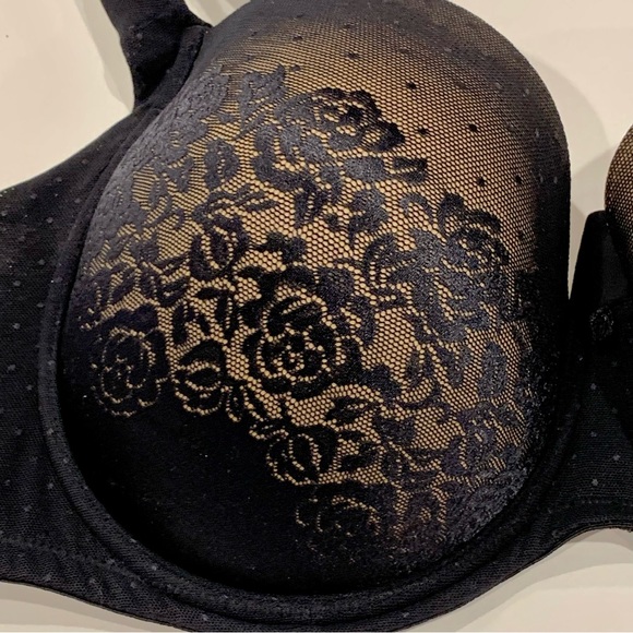 Soma Black Stunning Support Full Coverage Padded Bra 40DD - Picture 3 of 8